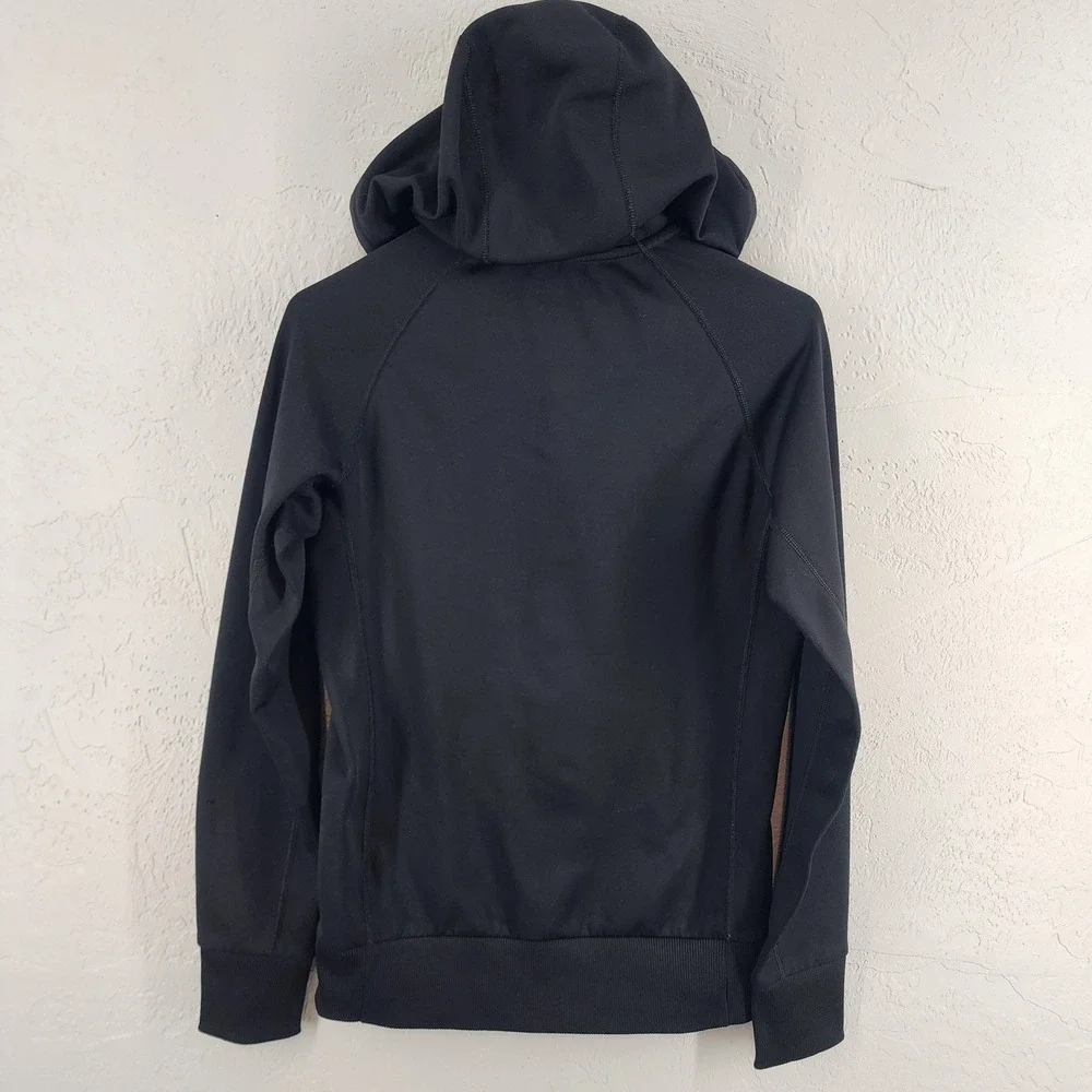 Nike Therma-FIT Full Zip Fleece Hoodie Black Womens Small Athletic Sweatshirt